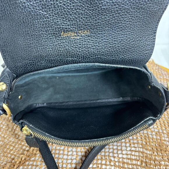 Annabel Ingall Australia | Tara Satchel | Black Pebble Leather w/ Gold Hardware - Picture 11 of 16